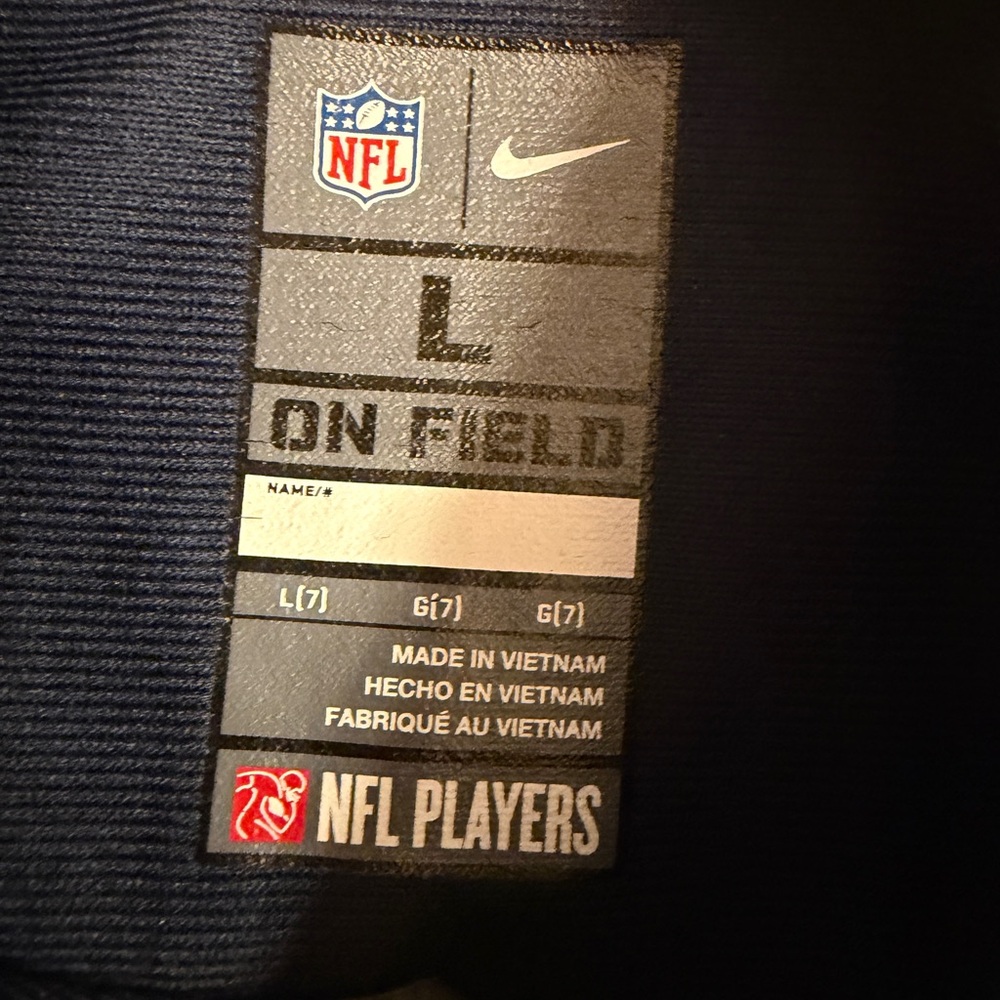 Kids Seahawks Navy Blue Jersey, Size 7 - Picture 5 of 7